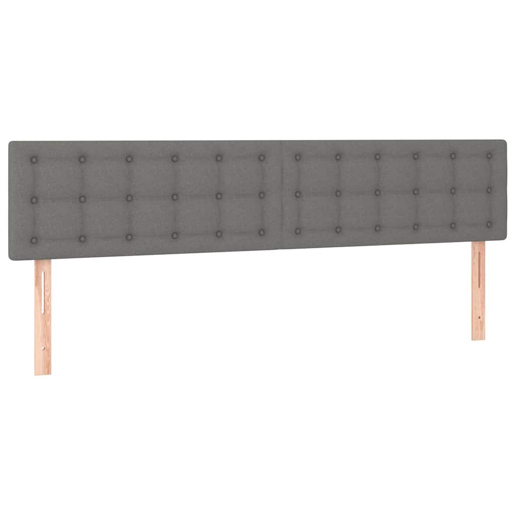 sötétszürke szövet rugós ágy matraccal 120 x 190 cm