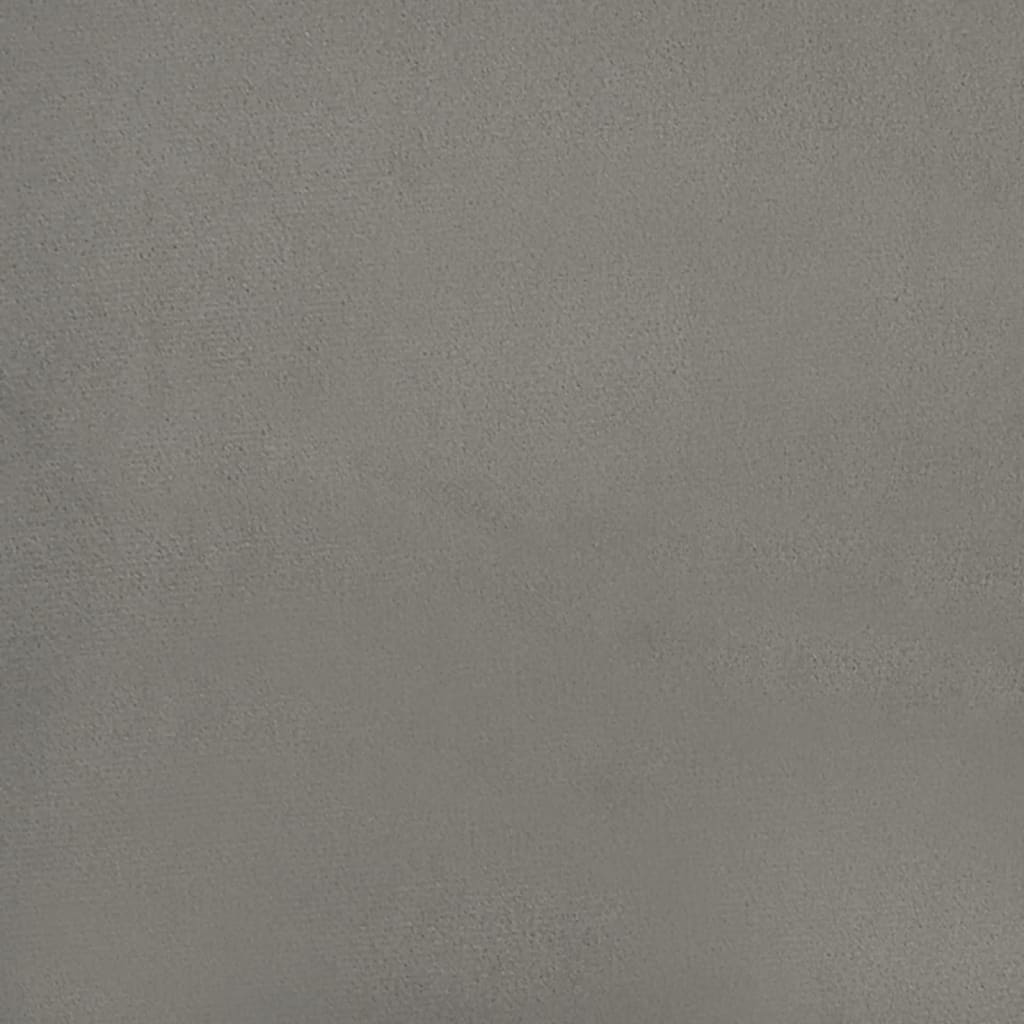 világosszürke bársony rugós ágy matraccal 120 x 190 cm