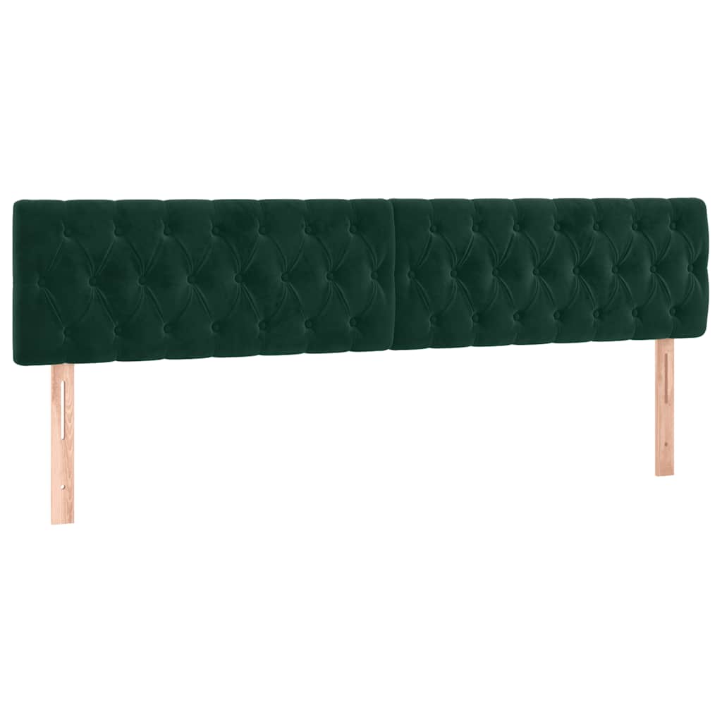 sötétzöld bársony rugós ágy matraccal 120x190 cm
