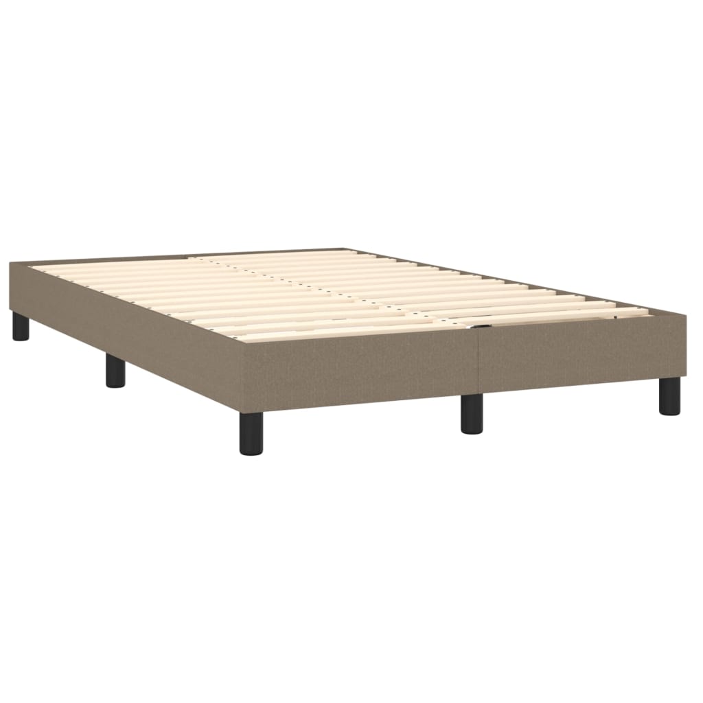 tópszínű szövet rugós és LED-es ágy matraccal 120x190cm