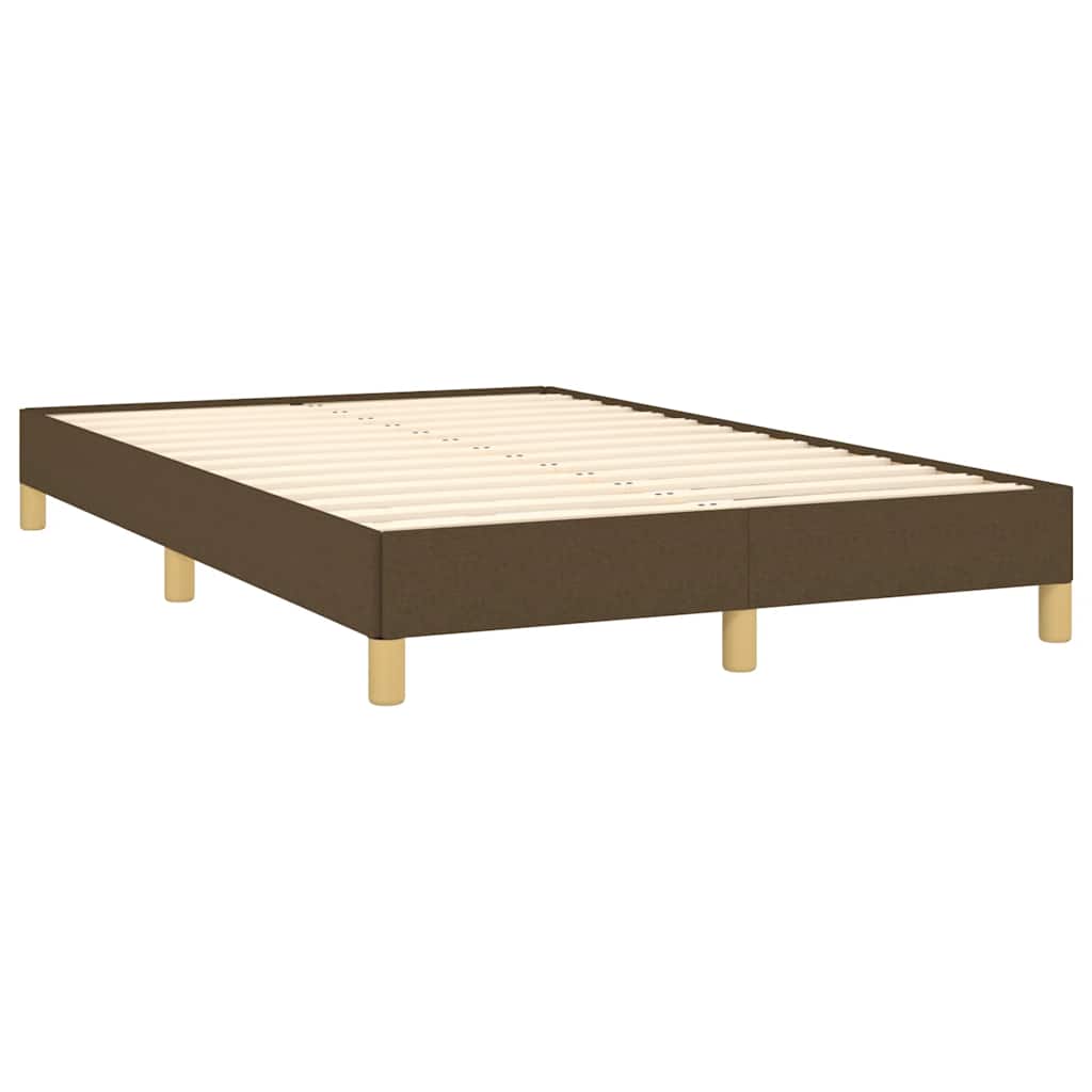 barna szövet rugós és LED-es ágy matraccal 120x190 cm
