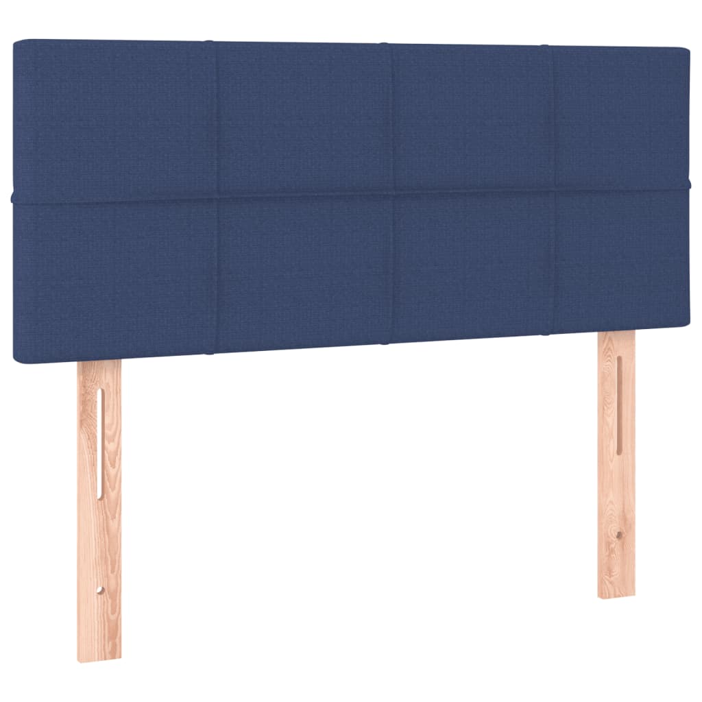 kék szövet rugós és LED-es ágy matraccal 120x190 cm