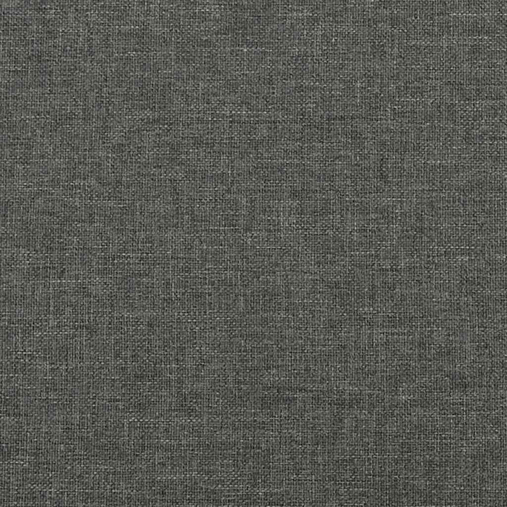 sötétszürke szövet rugós és LED-es ágy matraccal 120x190 cm