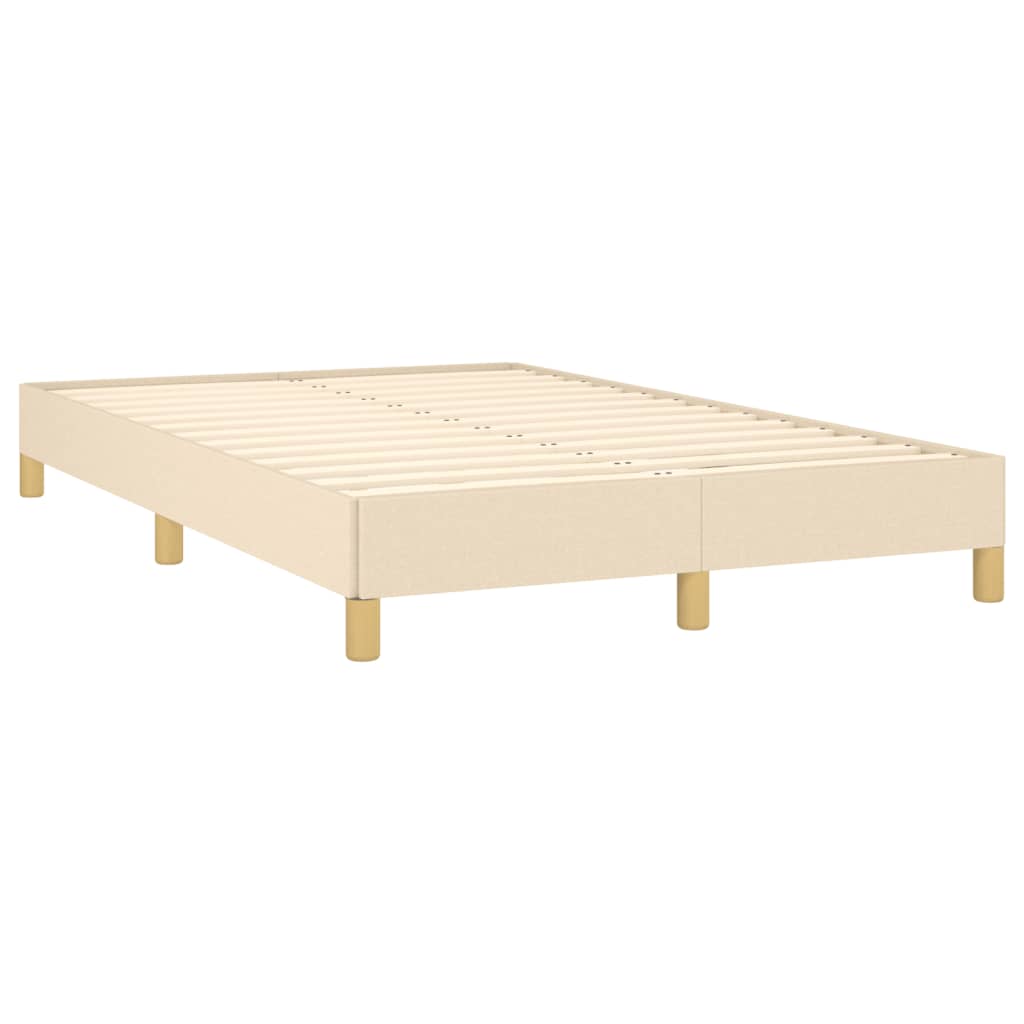 krémszínű szövet rugós és LED-es ágy matraccal 120x190cm
