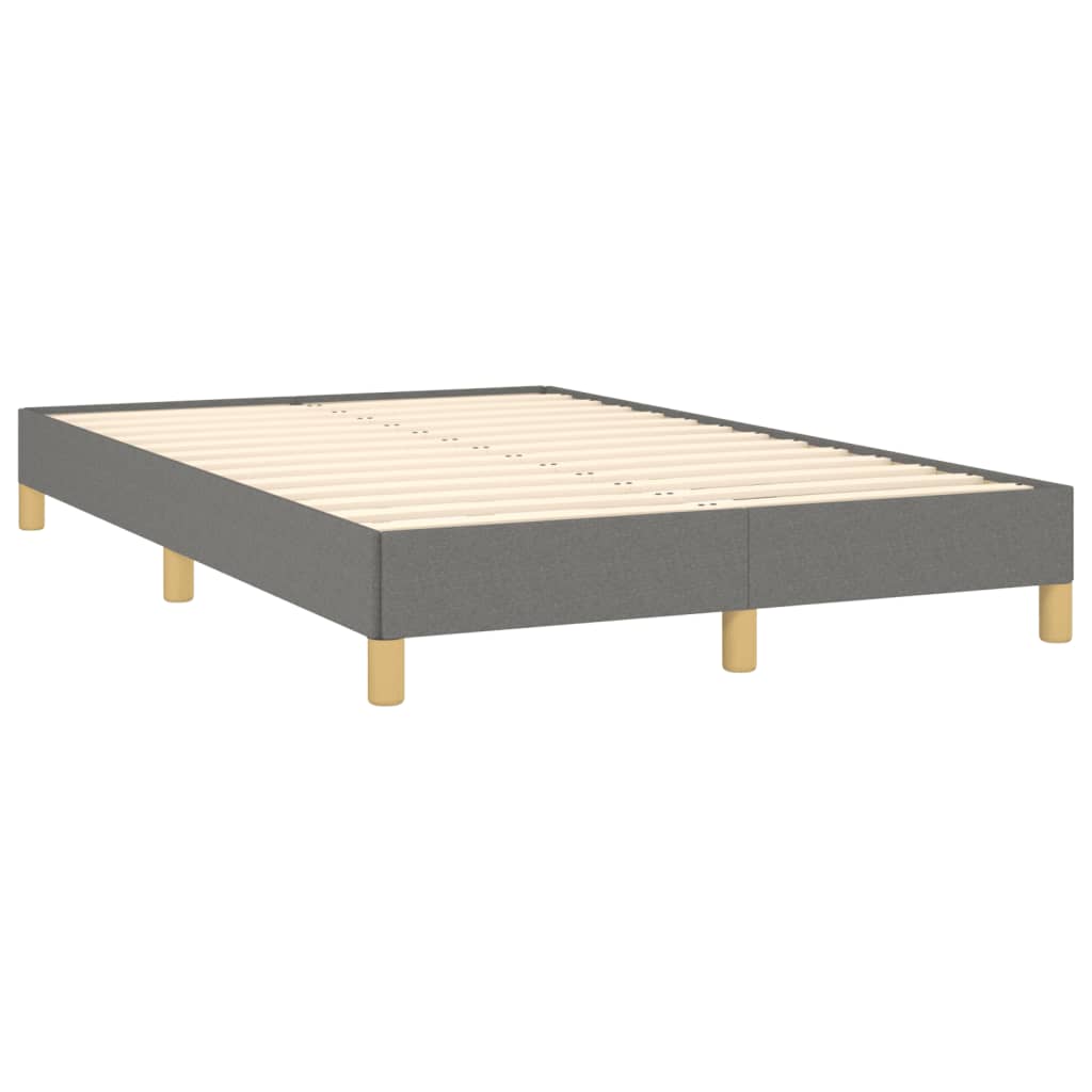sötétszürke szövet rugós és LED-es ágy matraccal 120x190 cm
