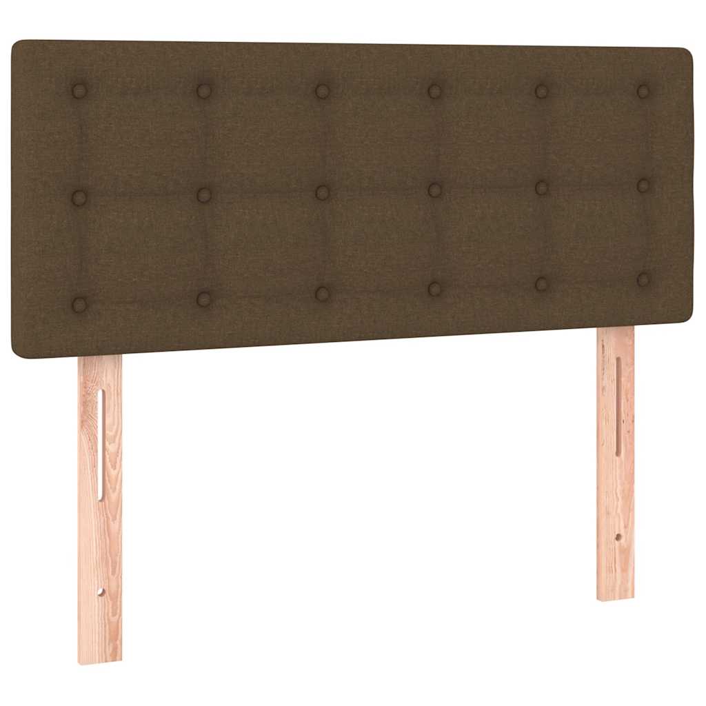 barna szövet rugós és LED-es ágy matraccal 120x190 cm