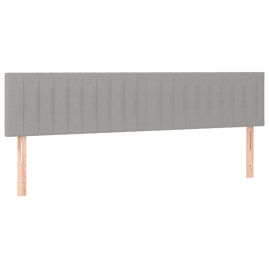 világosszürke szövet rugós és LED-es ágy matraccal 120x190 cm