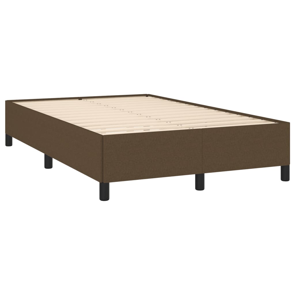 barna szövet rugós és LED-es ágy matraccal 120x190 cm