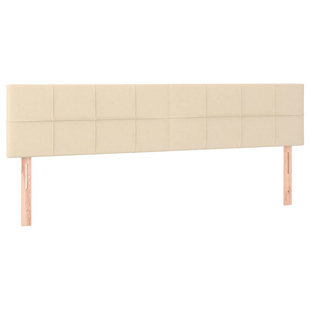 krémszínű szövet rugós és LED-es ágy matraccal 120x190cm