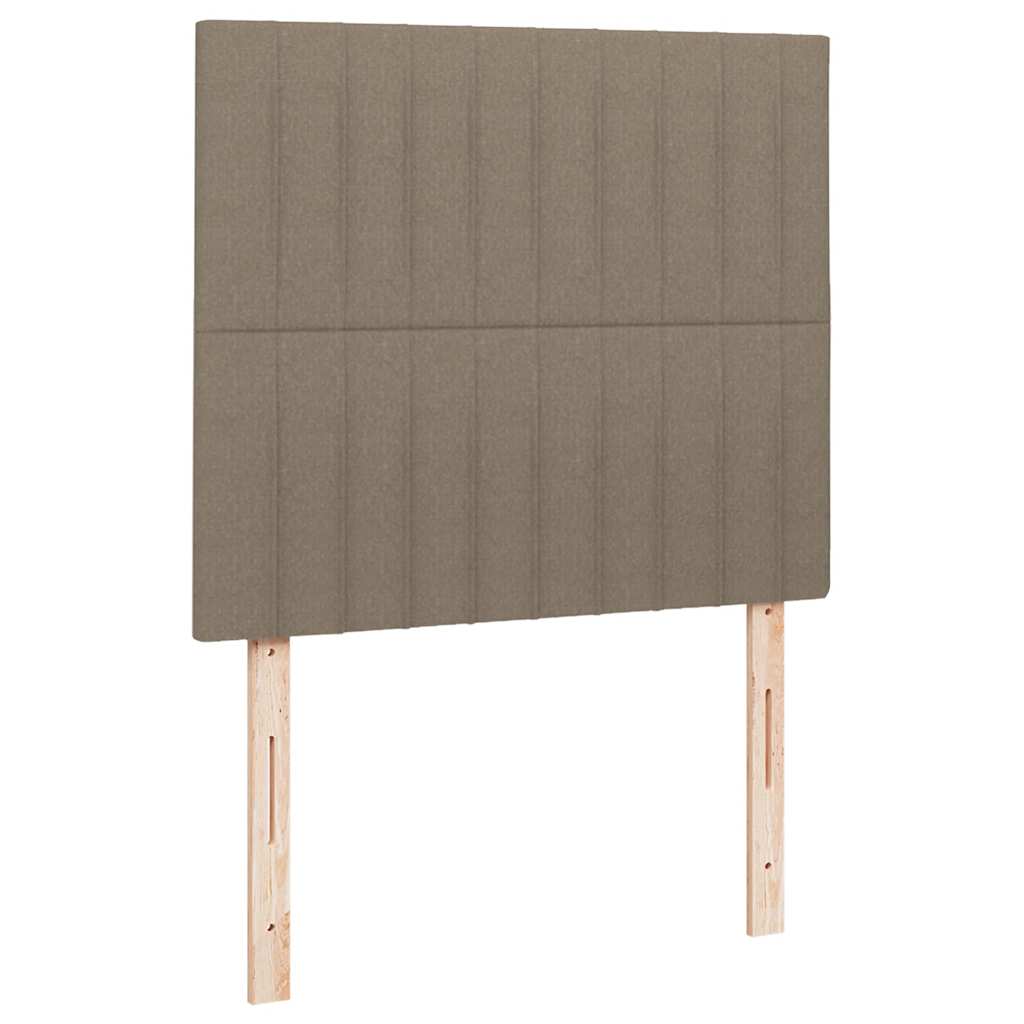 tópszínű szövet rugós és LED-es ágy matraccal 120x190cm