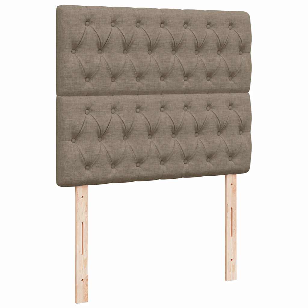 tópszínű szövet rugós és LED-es ágy matraccal 120x190cm
