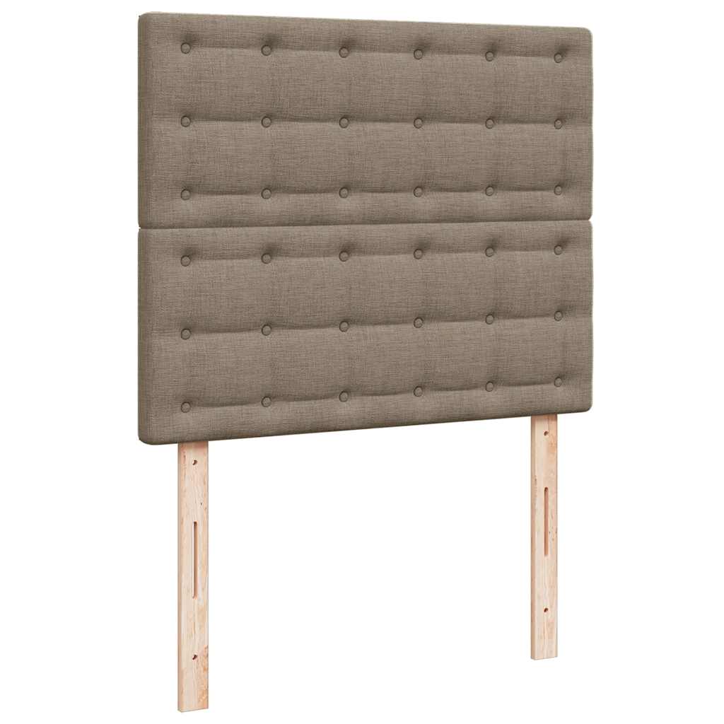 tópszínű szövet rugós és LED-es ágy matraccal 120x190cm