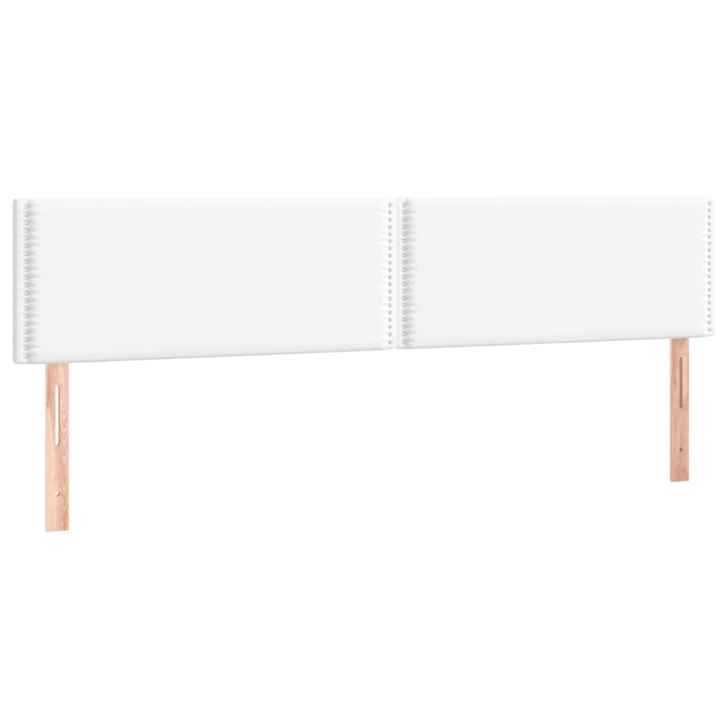 fehér műbőr rugós és LED-es ágy matraccal 120x190 cm