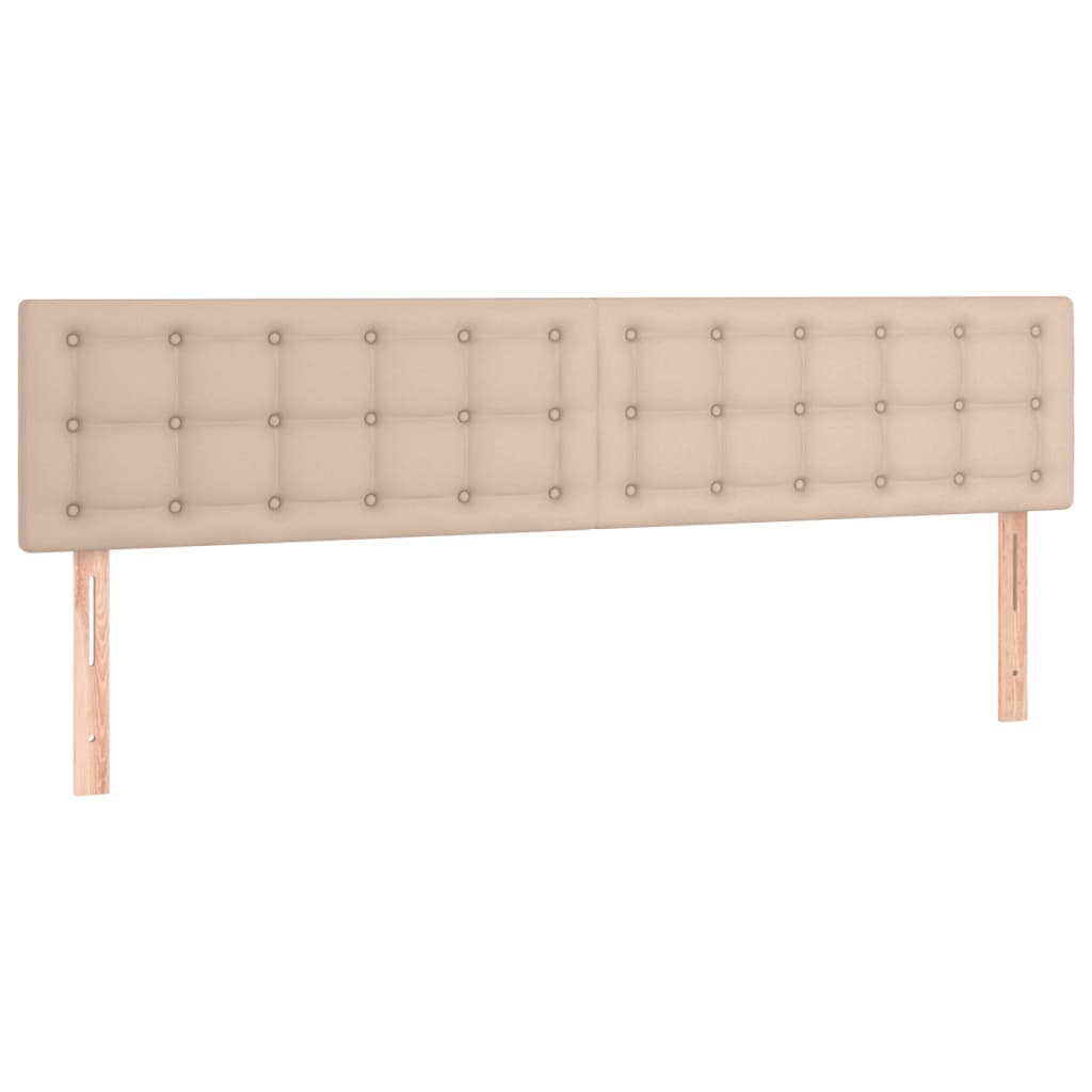 cappuccino színű műbőr rugós ágy matraccal 120 x 190 cm