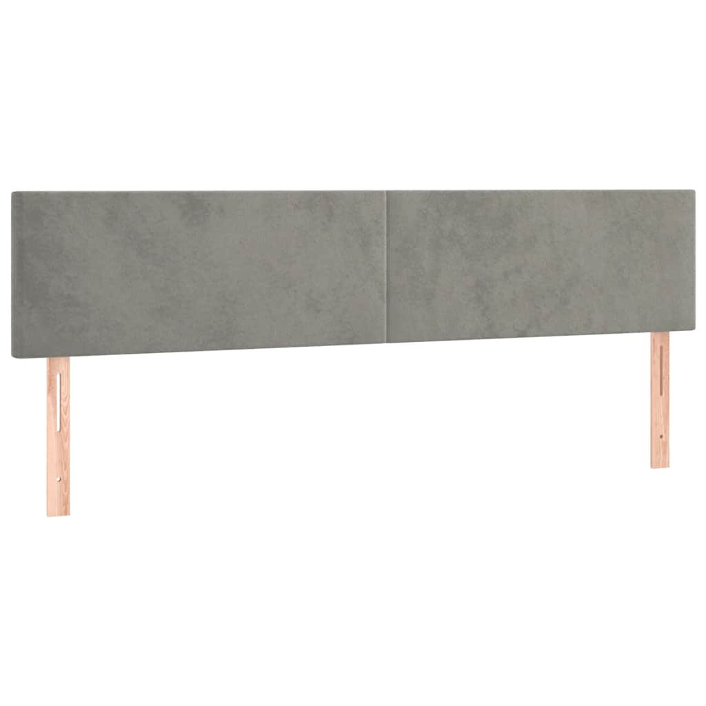 világosszürke bársony rugós ágy matraccal 120 x 190 cm
