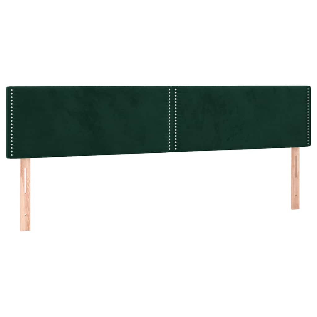sötétzöld bársony rugós ágy matraccal 120x190 cm
