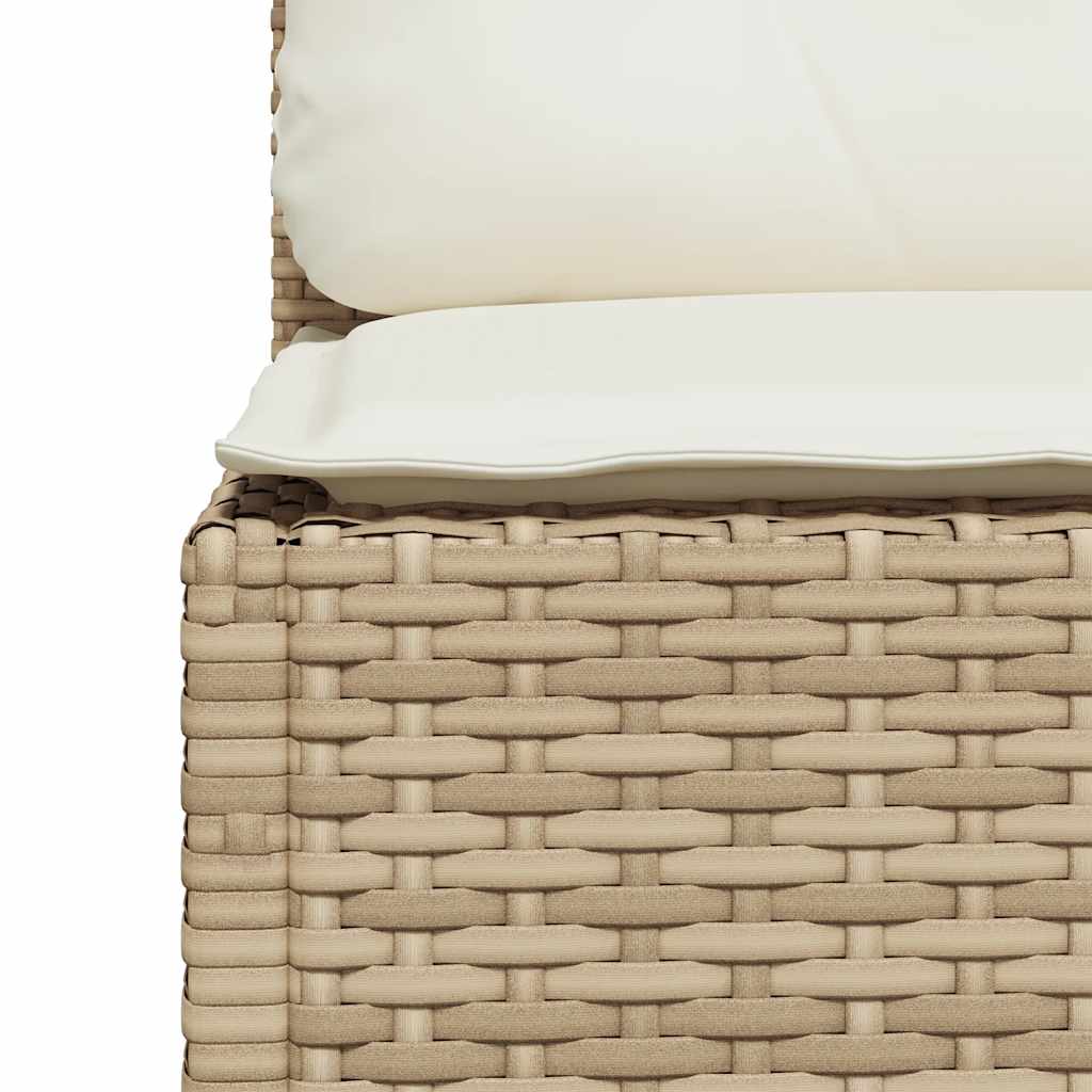 5 részes bézs polyrattan kerti ülőgarnitúra párnákkal