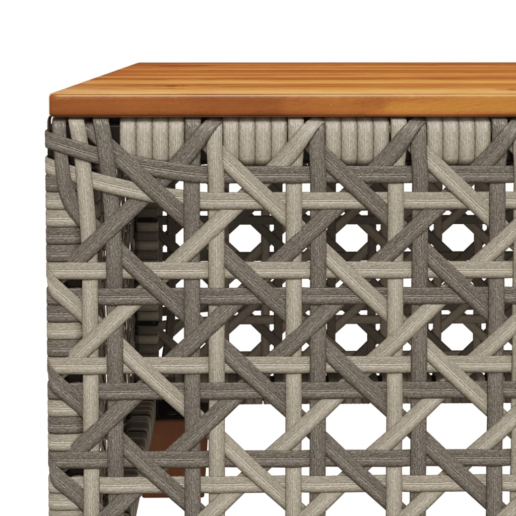 7 részes szürke polyrattan kerti ülőgarnitúra párnákkal