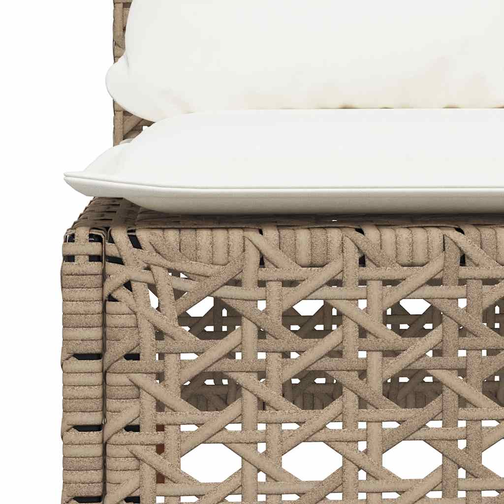 8 részes bézs polyrattan kerti ülőgarnitúra párnával