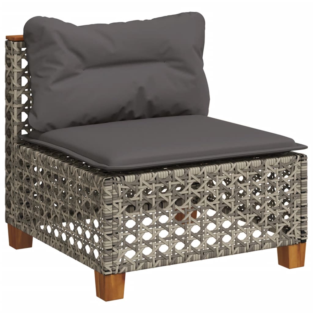 4 részes szürke polyrattan kerti ülőgarnitúra párnákkal