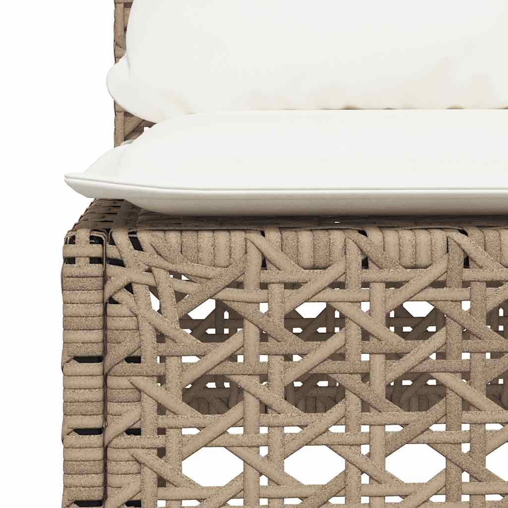 6 részes bézs polyrattan kerti ülőgarnitúra párnával