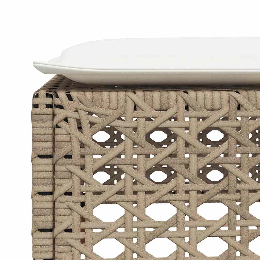 6 részes bézs polyrattan kerti ülőgarnitúra párnával
