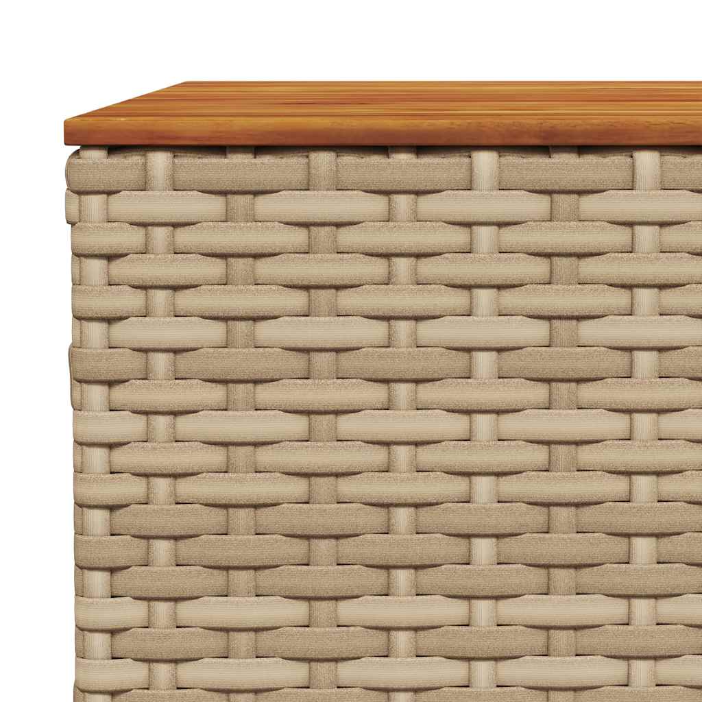 11 részes bézs polyrattan kerti ülőgarnitúra párnákkal