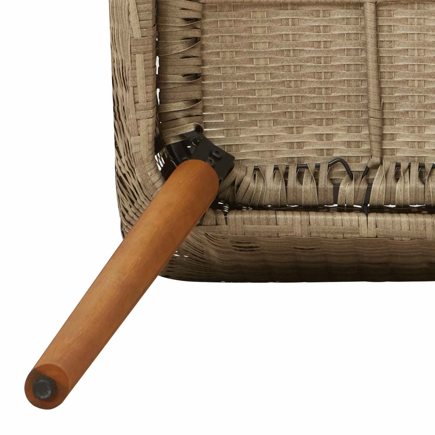 Kert étkező szett párnával 7 pcs Bézs polirattan