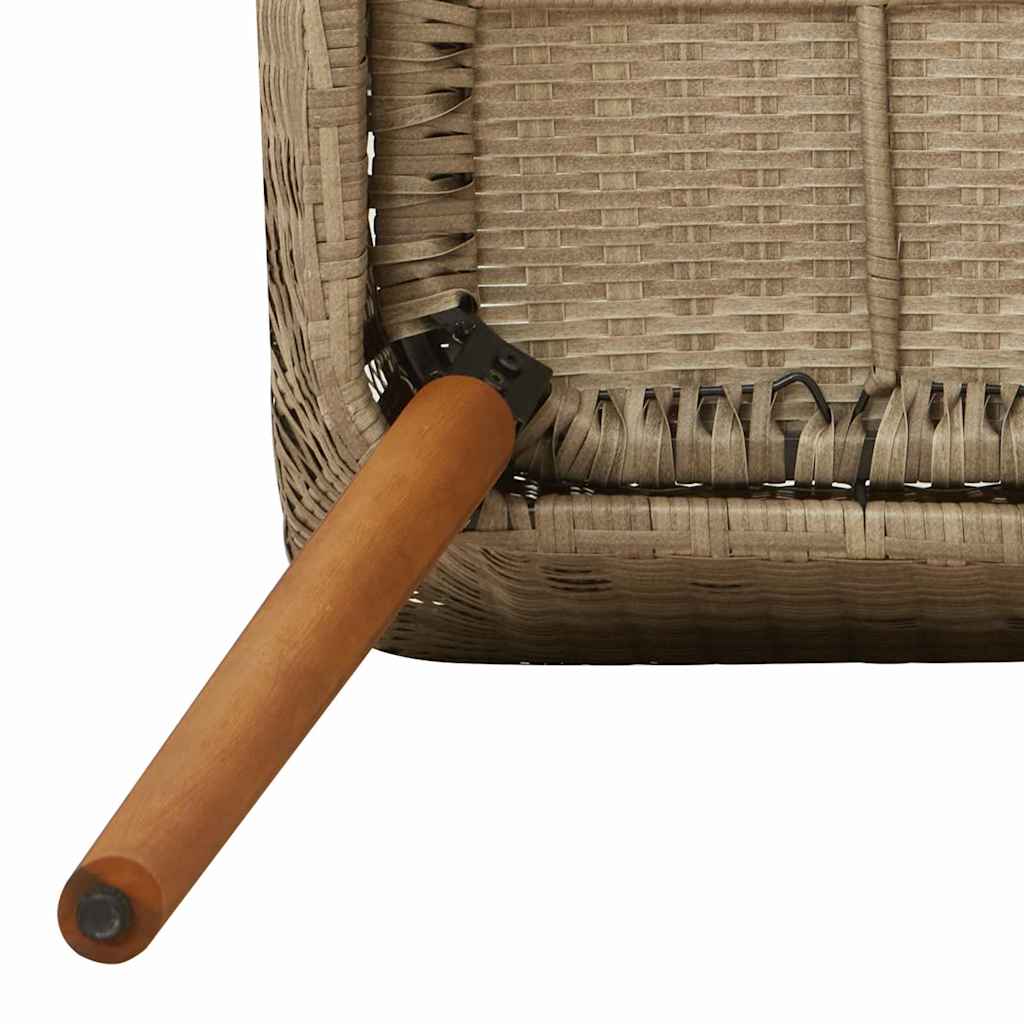 Kert étkező szett párnával 7 pcs Bézs polirattan