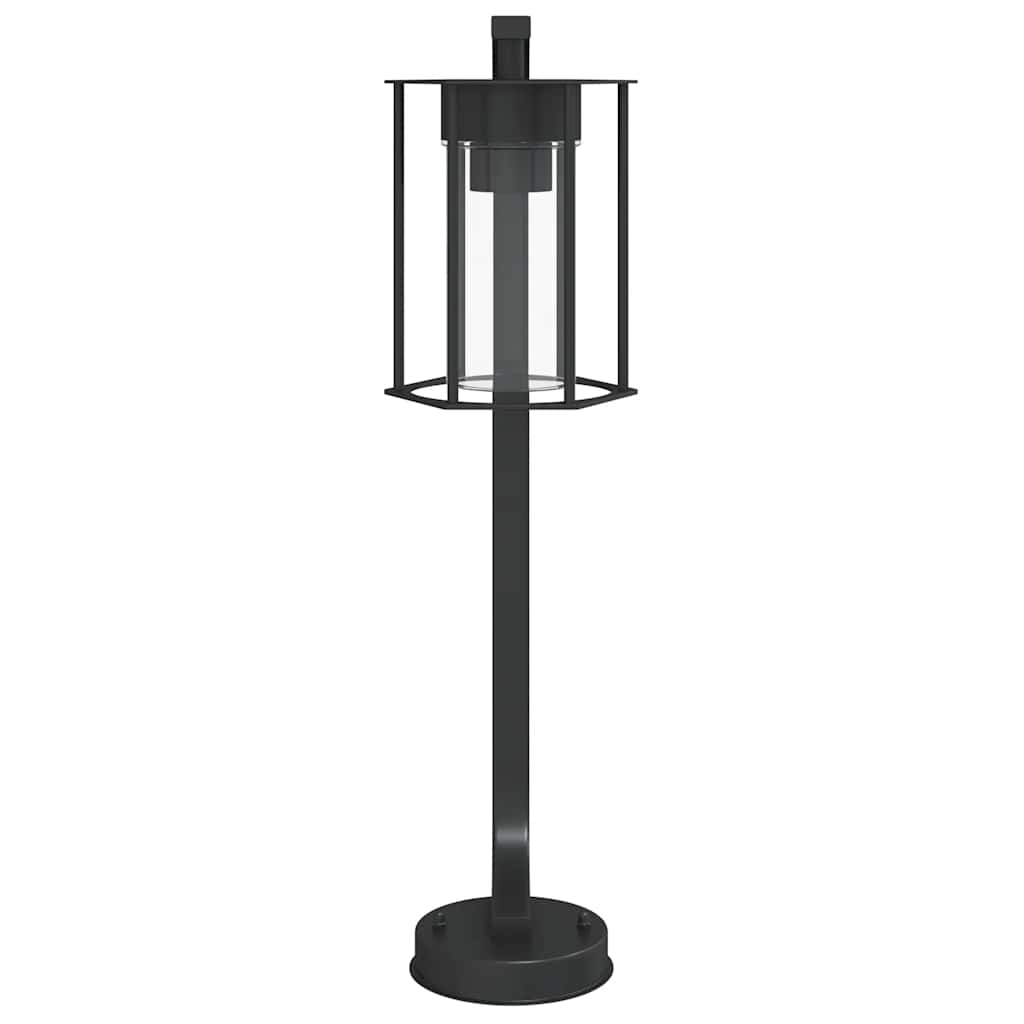 3 db fekete rozsdamentes acél kültéri állólámpa 60 cm