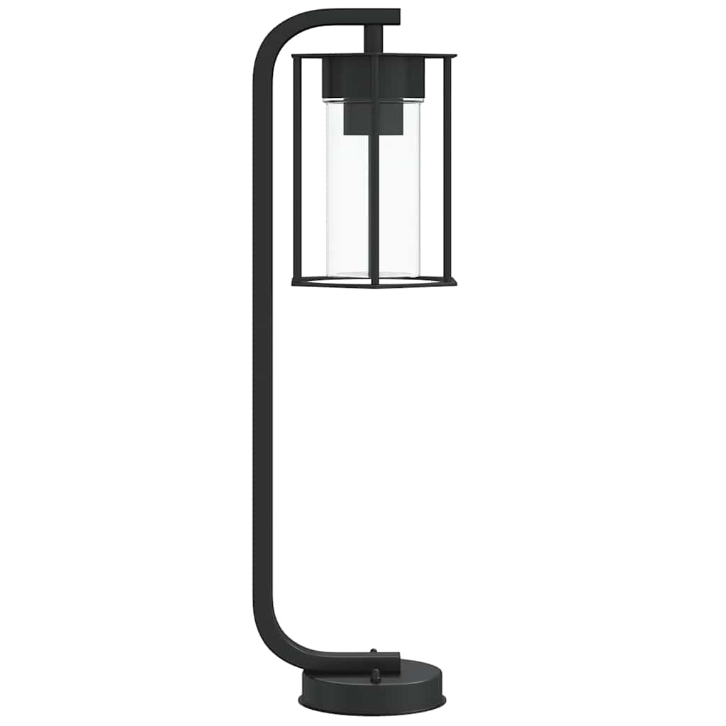 3 db fekete rozsdamentes acél kültéri állólámpa 60 cm