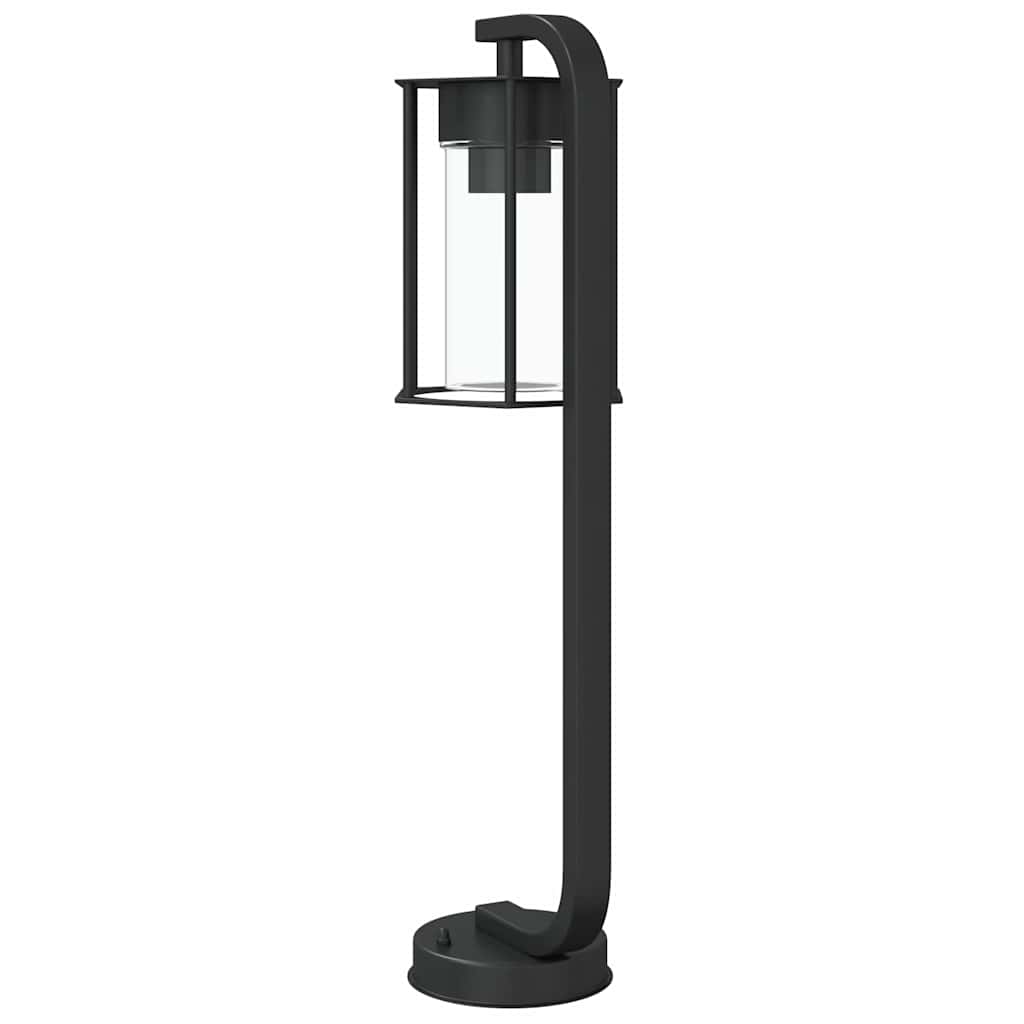 3 db fekete rozsdamentes acél kültéri állólámpa 60 cm