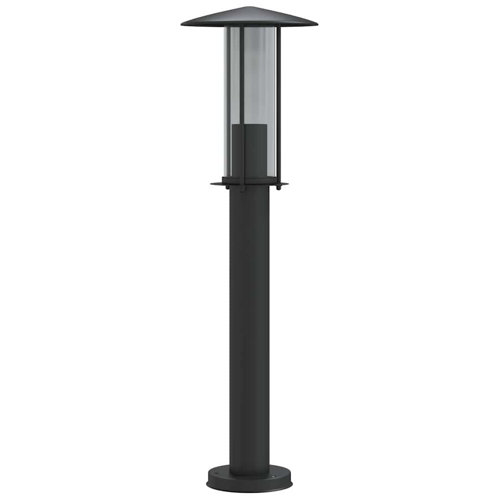 fekete rozsdamentes acél kültéri állólámpa 60 cm