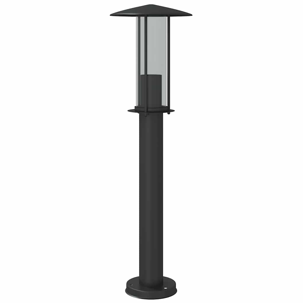 fekete rozsdamentes acél kültéri állólámpa 60 cm