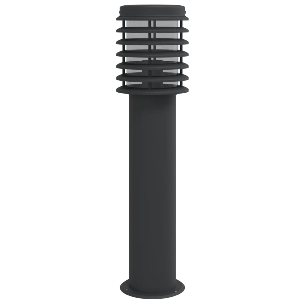 fekete rozsdamentes acél kültéri állólámpa 60 cm