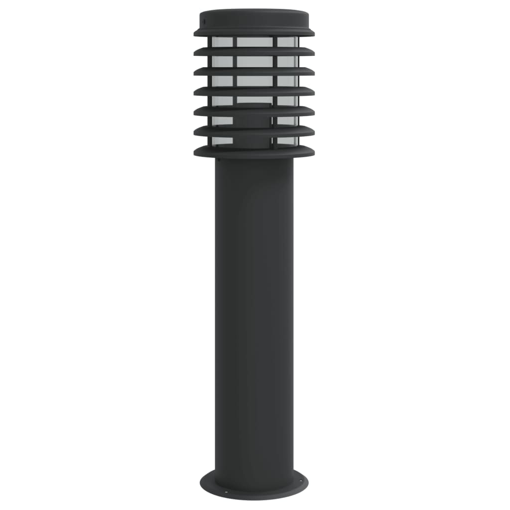 fekete rozsdamentes acél kültéri állólámpa 60 cm