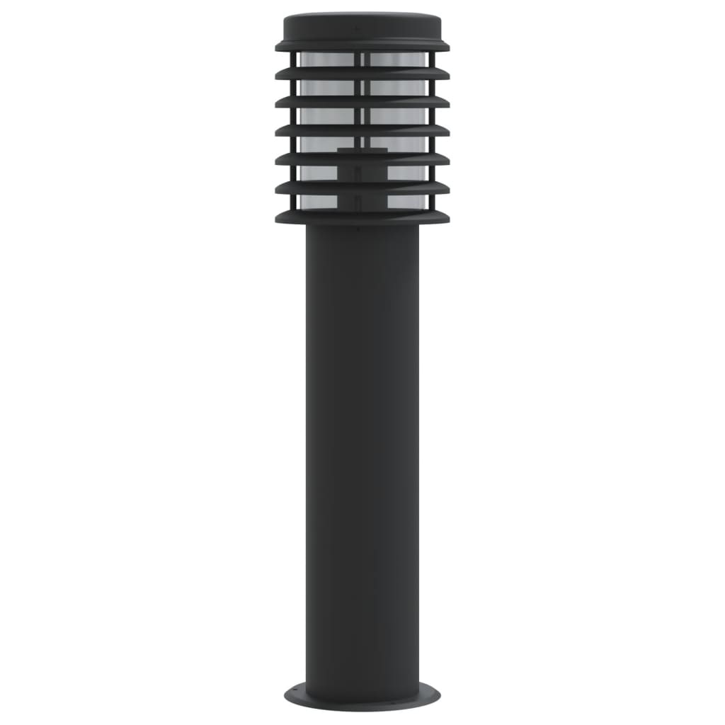 fekete rozsdamentes acél kültéri állólámpa 60 cm