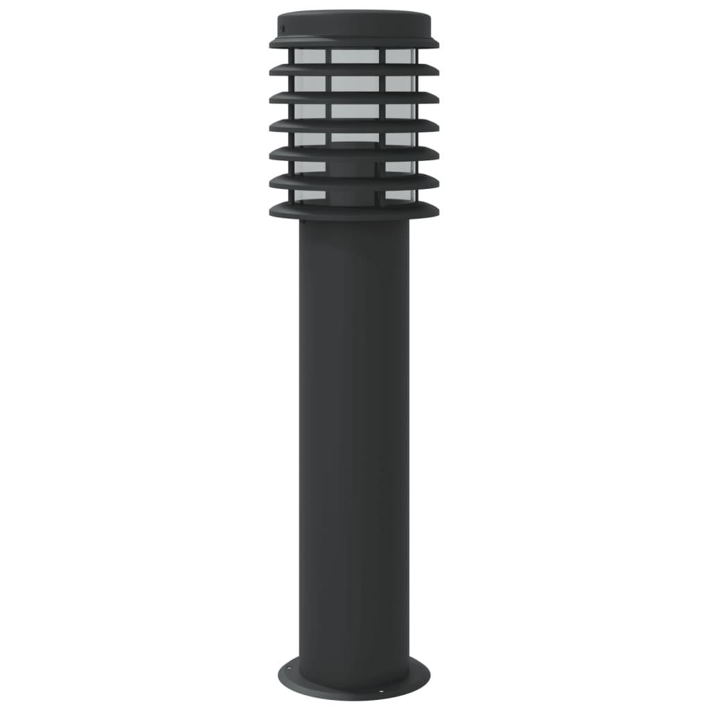 fekete rozsdamentes acél kültéri állólámpa 60 cm