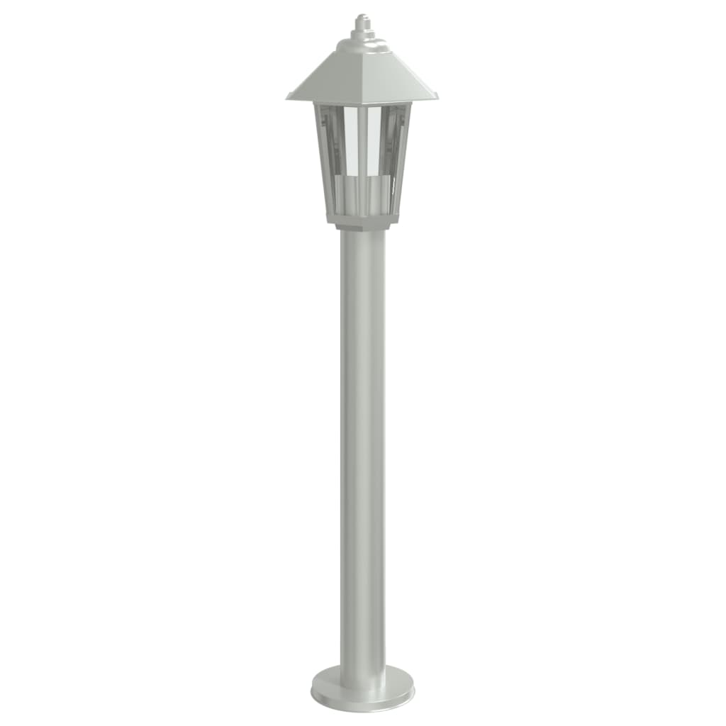 ezüstszínű rozsdamentes acél kültéri állólámpa 80 cm