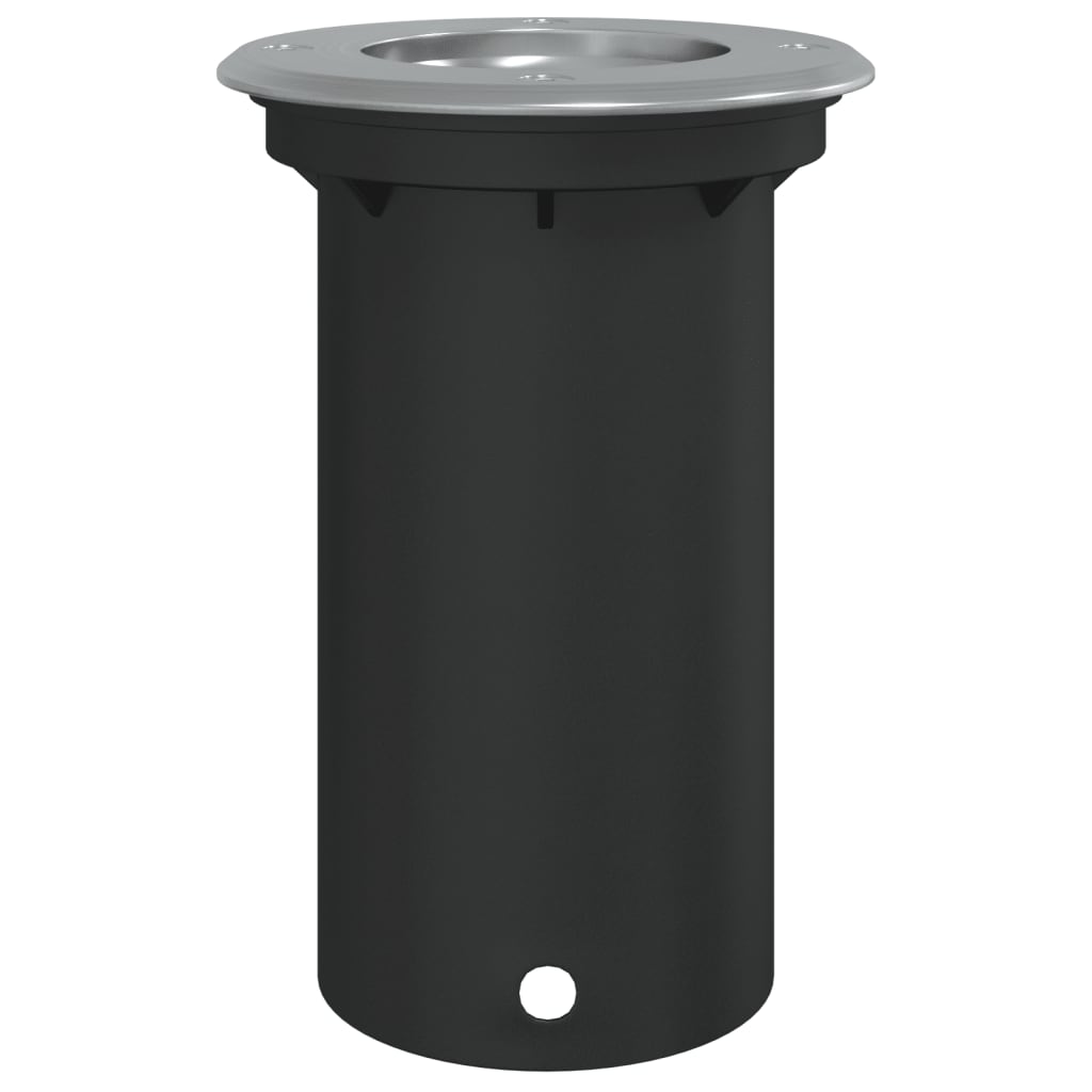 fekete kerek öntött alumínium kültéri talajlámpa 10,5 x 10,5 cm