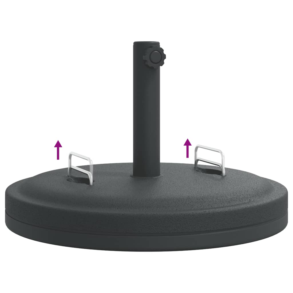 fogantyús kerek napernyőtalp rúdhoz Ø38 / 48 mm 25 kg
