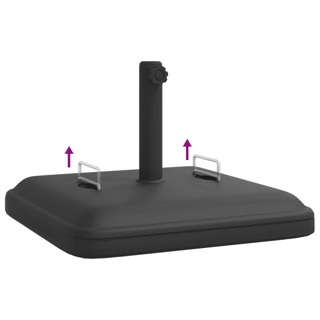 fogantyús négyszögű napernyőtalp rúdhoz Ø38 / 48 mm 27 kg