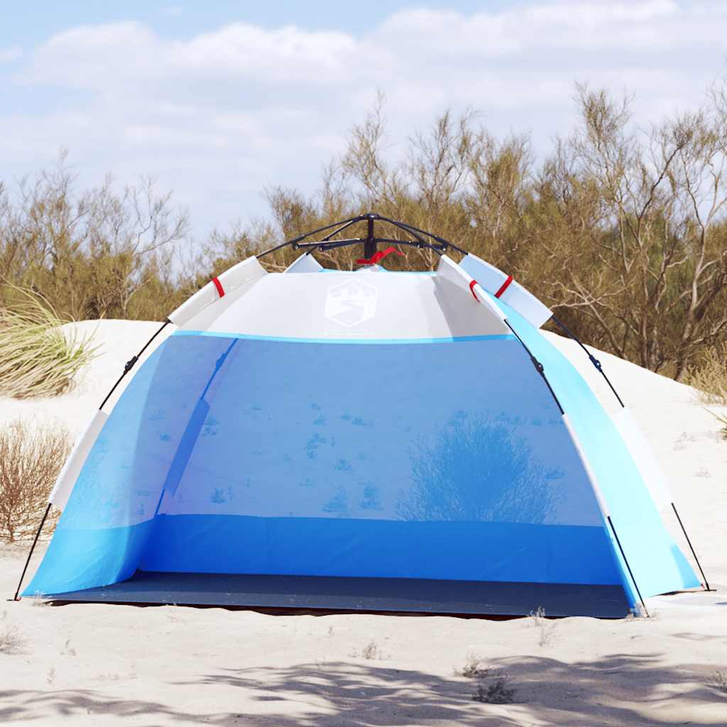 2 személyes azúrkék vízálló gyorskioldó strandsátor