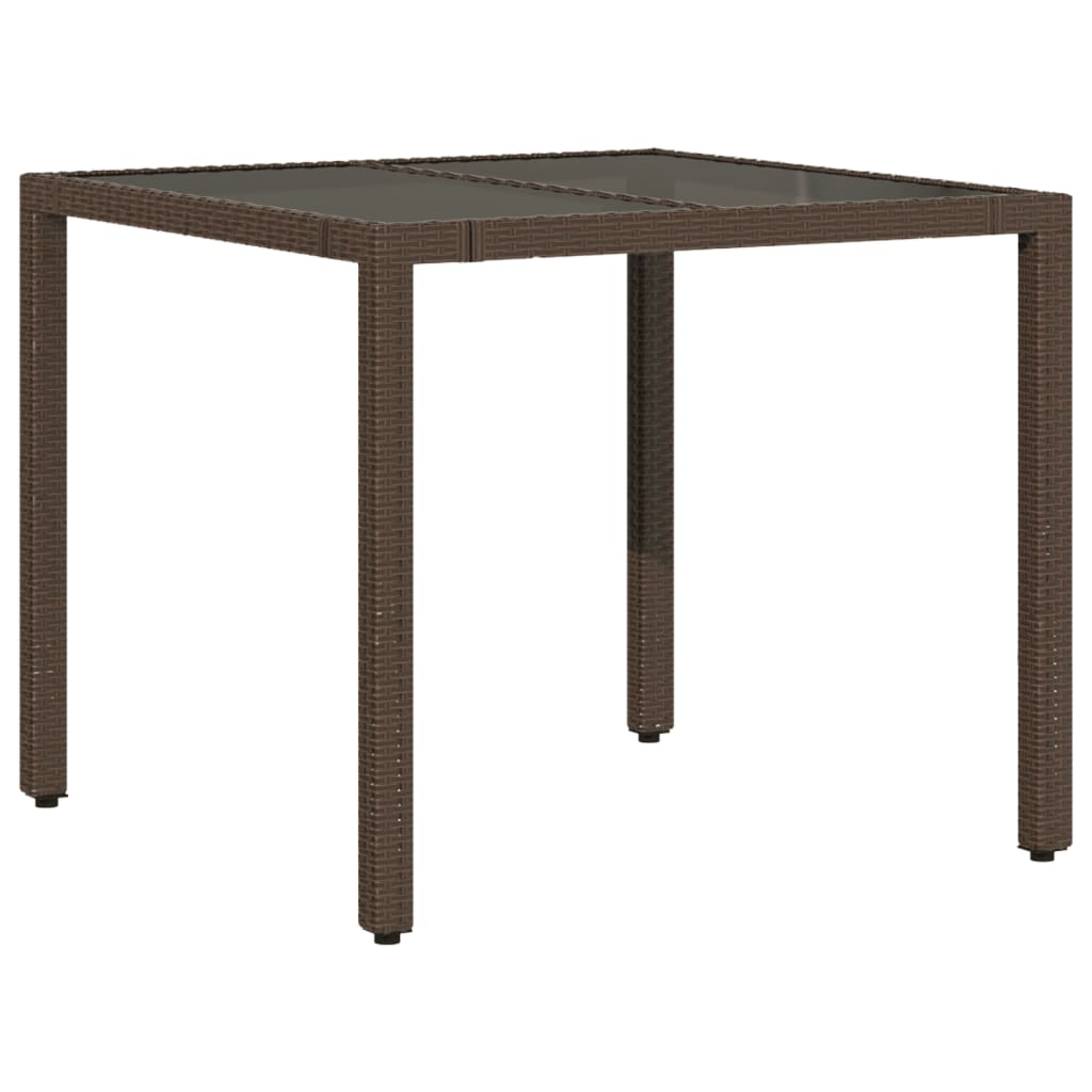 3 részes barna polyrattan bisztrógarnitúra párnákkal