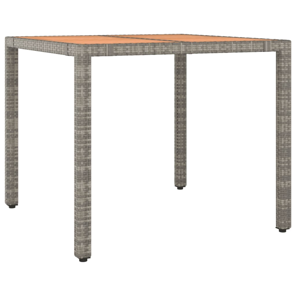 3 részes szürke polyrattan bisztrógarnitúra párnákkal