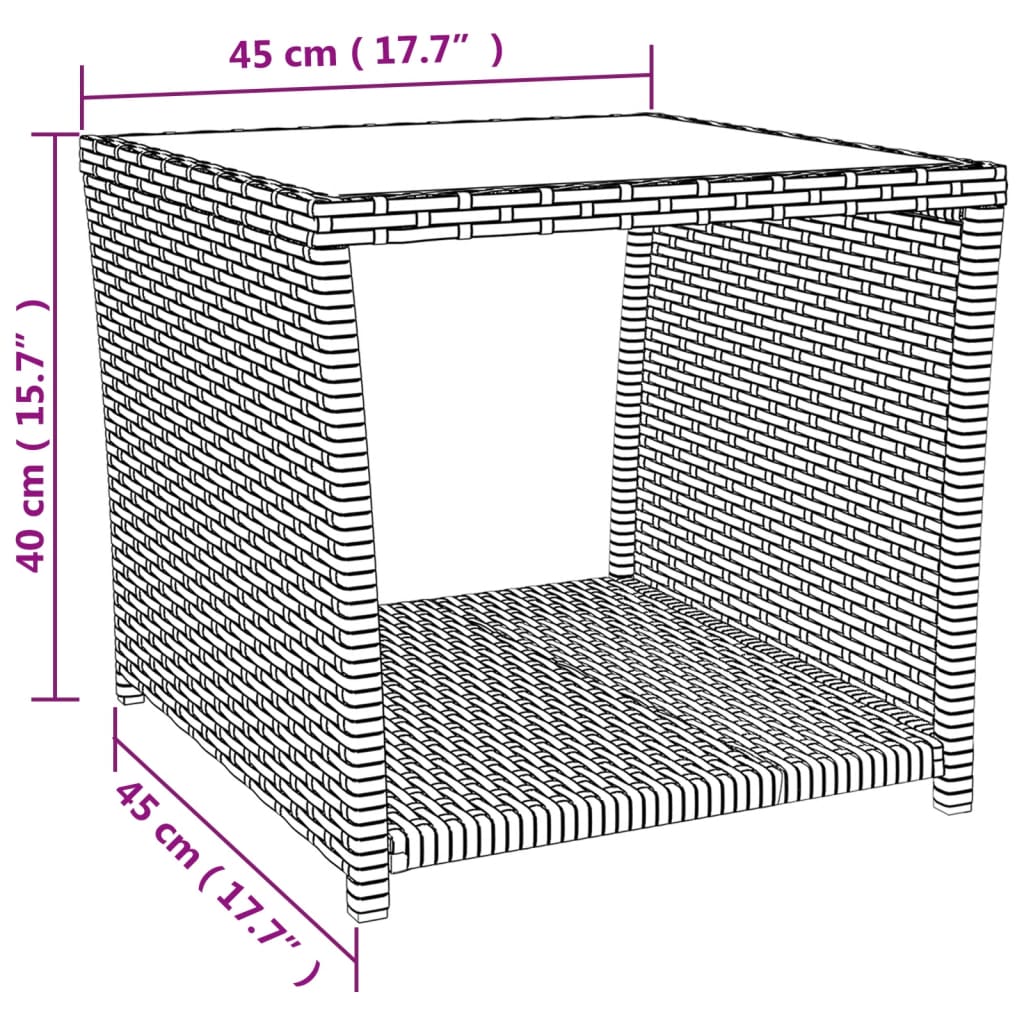 2 részes szürke polyrattan kerti étkezőgarnitúra párnákkal