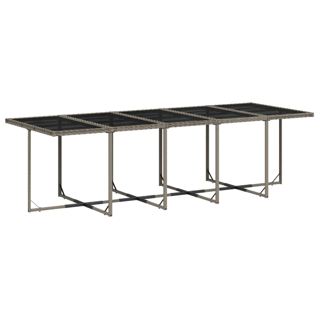 13 részes szürke polyrattan kerti ülőgarnitúra párnákkal