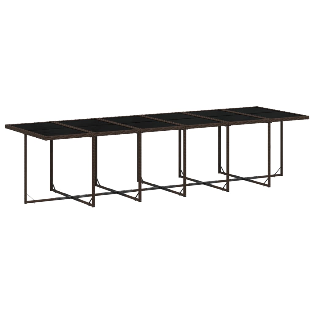 13 részes barna polyrattan kerti ülőgarnitúra párnákkal
