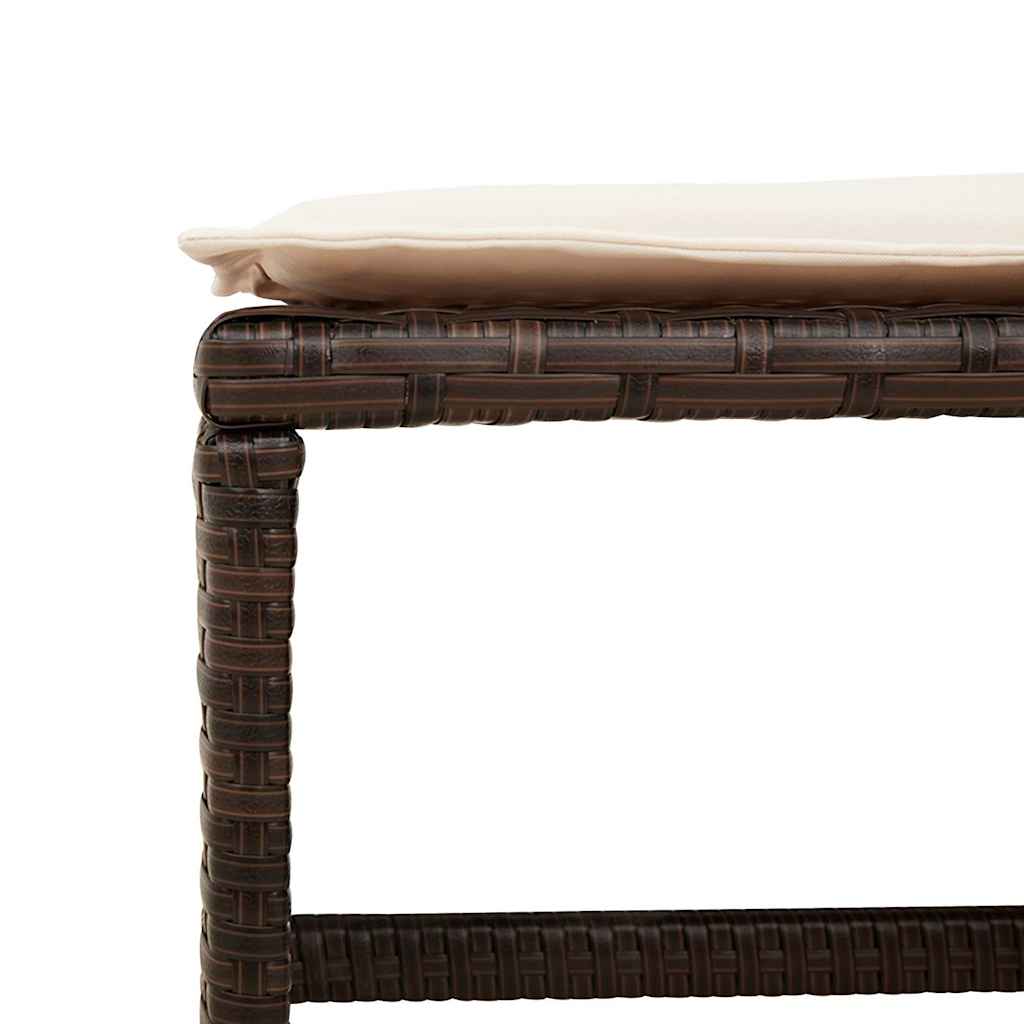 15 részes barna polyrattan kerti ülőgarnitúra párnákkal