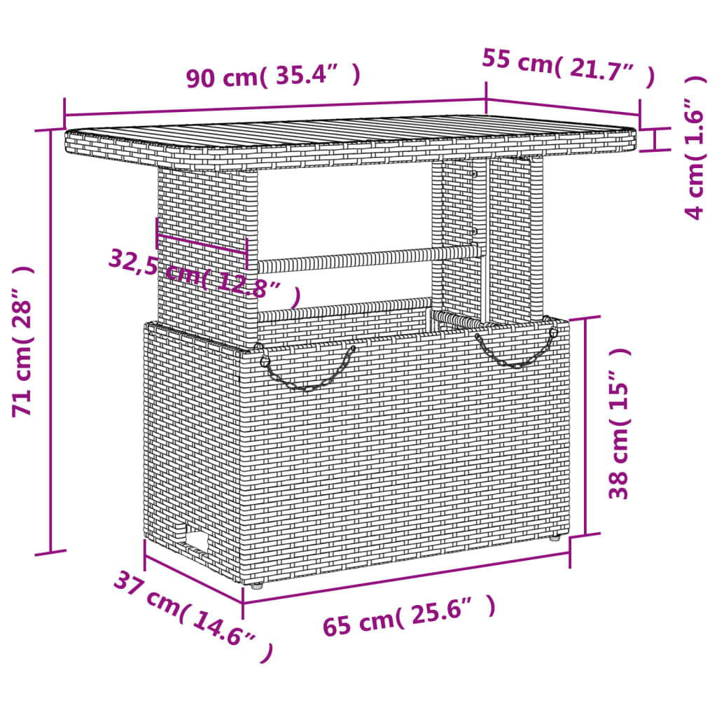 4 részes szürke polyrattan kerti étkezőszett párnával